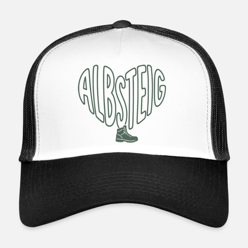 Albsteig heart with hiking boots Trucker Cap