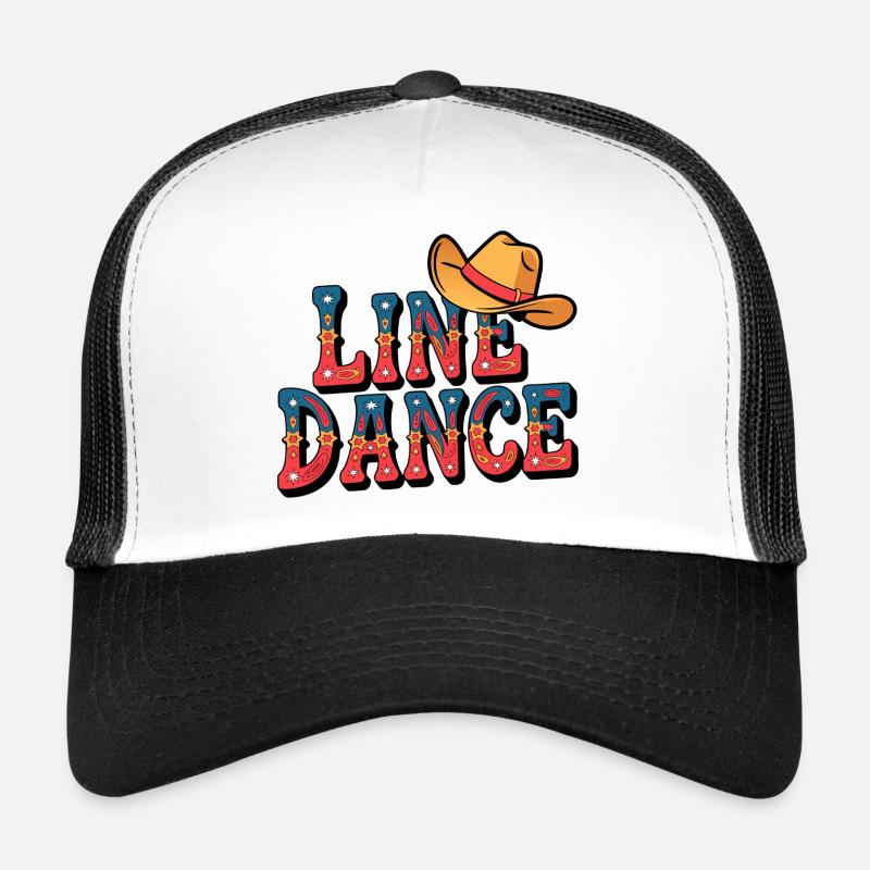 Lone Dance Cowboy Text with Hat Trucker Cap
