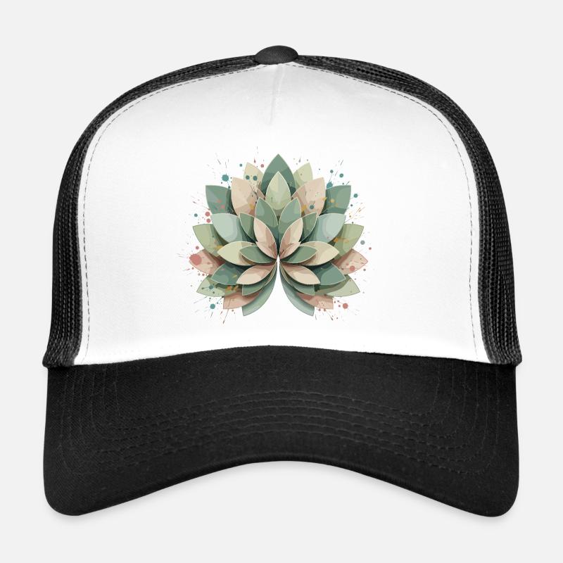 Pastellige Sukkulente Rosette Trucker Cap