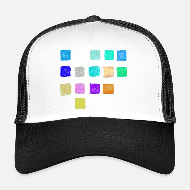 Buntstift Farben Quadrate Muster - Abstrakt Trucker Cap