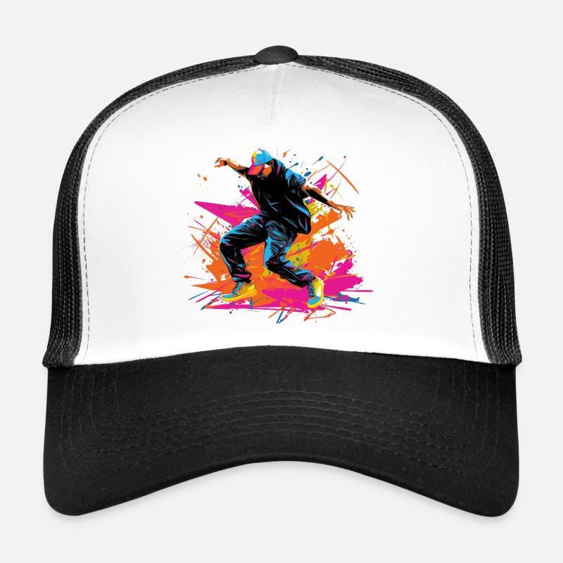 Retro B Boy Synthwave Trucker Cap