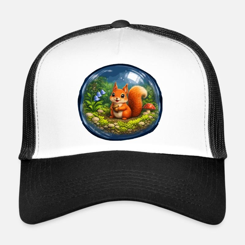 Écureuil de conte de fées dans une boule de verre Casquette trucker 