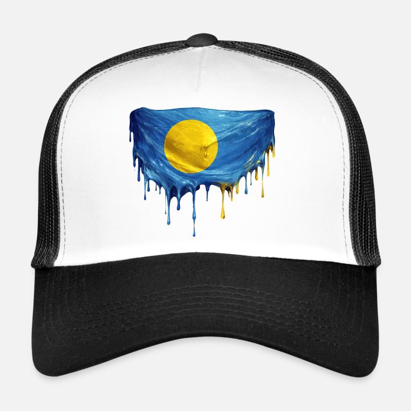 Palau Dripping Flag Trucker Cap