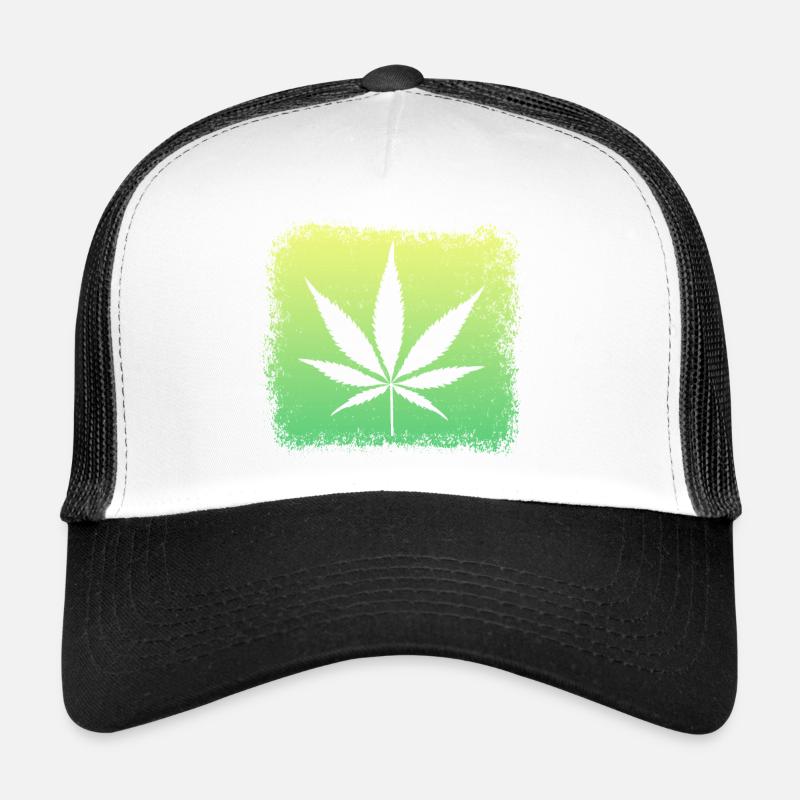 Cannabisblatt  Weed Kiffen Trucker Cap
