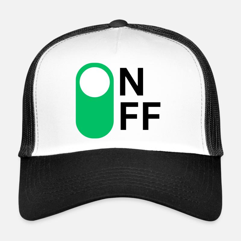ON / OFF Modus - Trucker Cap - Weiß/Schwarz