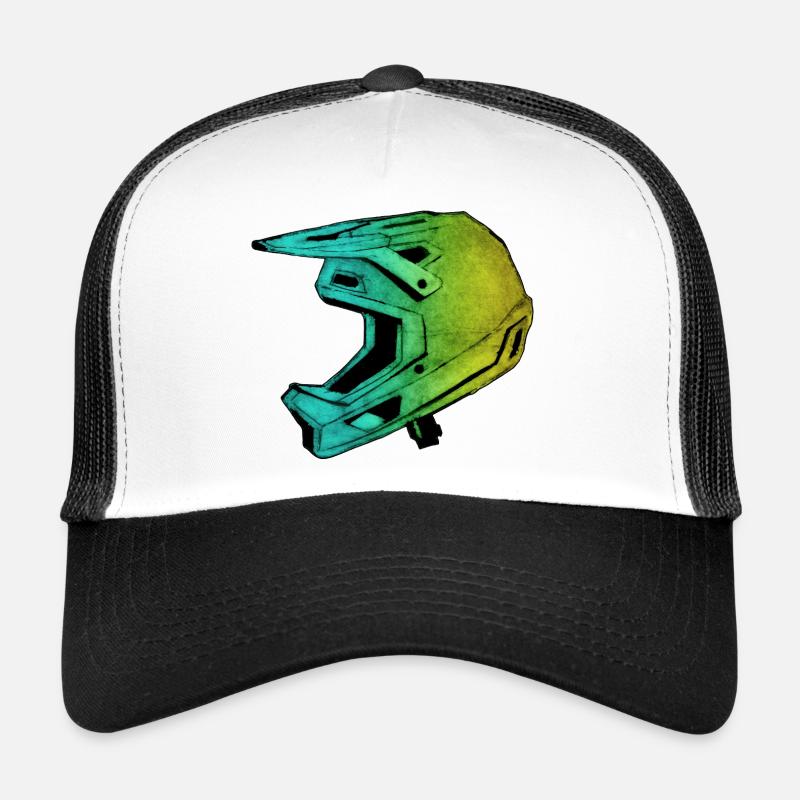 MTB FullFace Helmet - Hand Carved Printable Trucker Cap