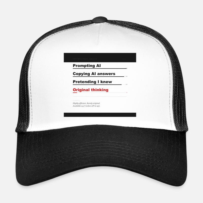 FERTIGKEITEN: PROMPT-KI 99 % Trucker Cap