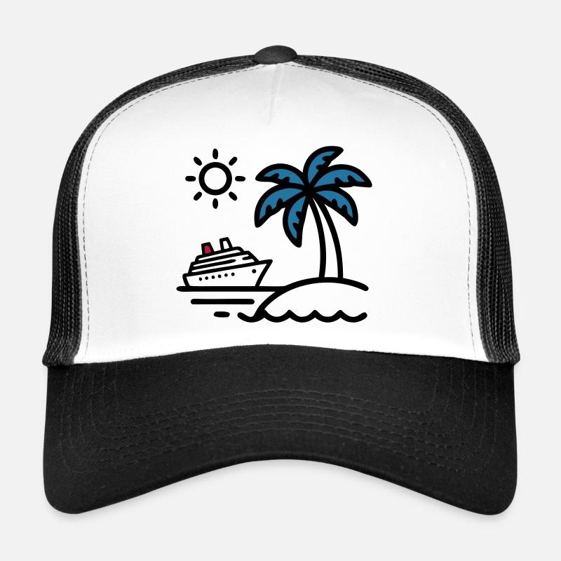 Vacances de Palm à Cruise Island Casquette trucker 