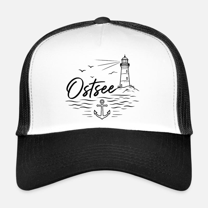 Ostsee - Trucker Cap - Weiß/Schwarz