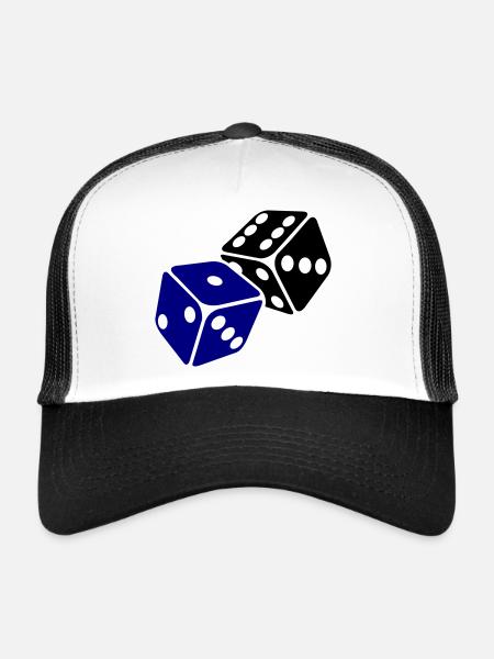 Blue Cube Minimal Design - Trucker Cap - white/black - Front