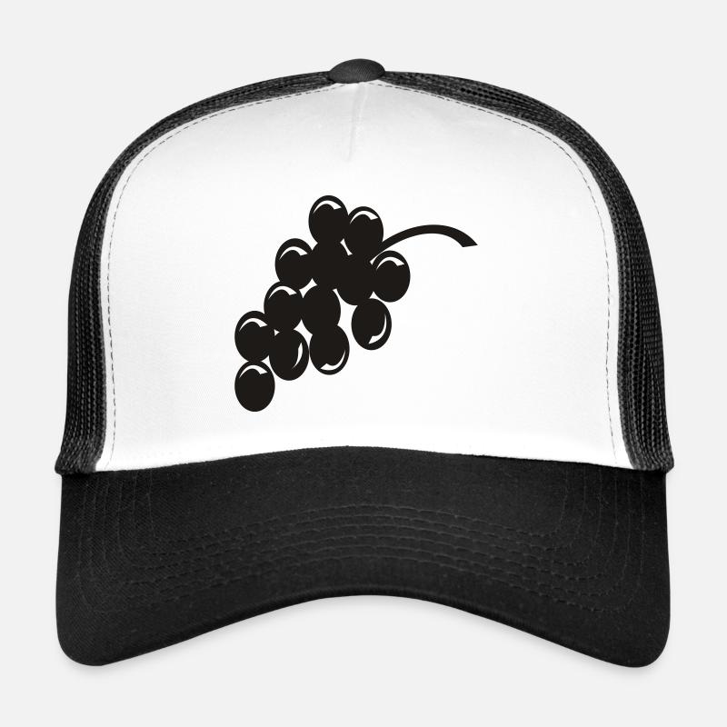 trauben - Trucker Cap - Weiß/Schwarz