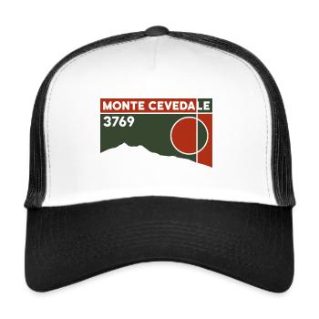 Monte Cevedale Ortler Alps High Altitude Ski Touring Altitude - Trucker Cap - white/black - Front