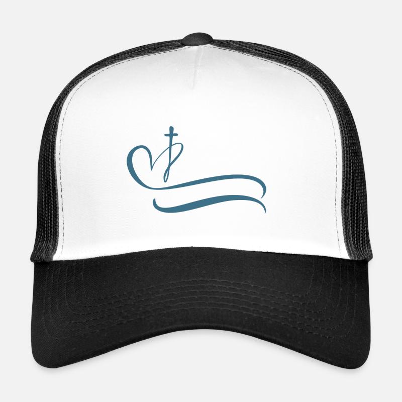 Croix du Cœur de Jésus Casquette trucker 