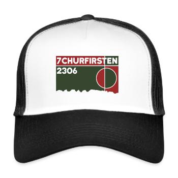 7 Randonnée dans les Churfirsten Souvenir de randonnée dans l’Alpstein - Casquette trucker  - blanc/noir - Devant