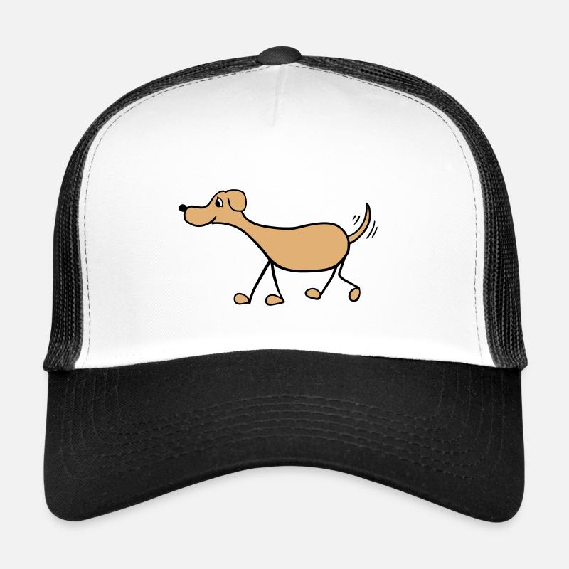 Lustiger Hund - Trucker Cap - Weiß/Schwarz