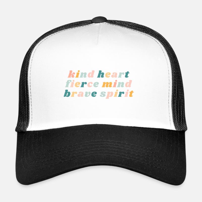Freundliches Herz Heftiger Geist Tapferer Geist - Christian Trucker Cap