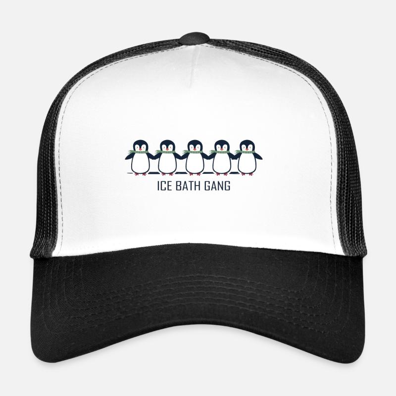 Bains de glace Bains d’hiver Pingouin Bain de glace Casquette trucker 