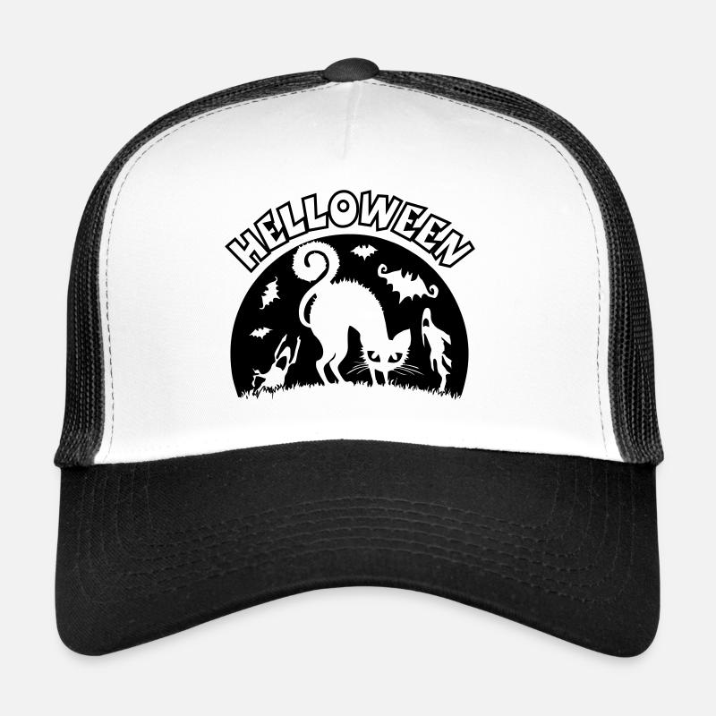 Helloween01 - Trucker Cap - white/black