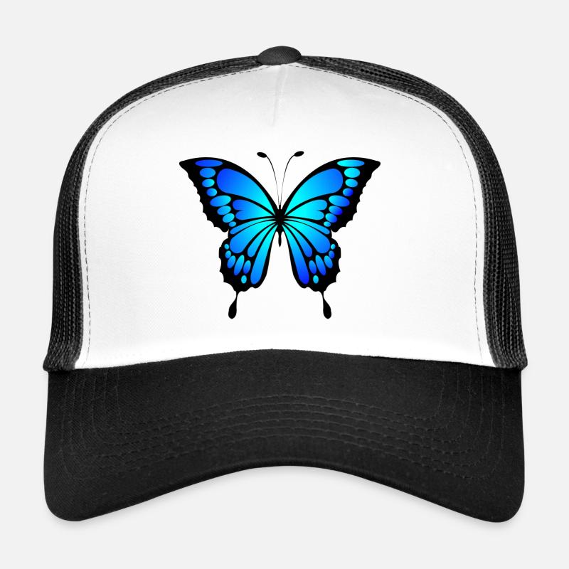 papillon - Casquette trucker  - blanc/noir