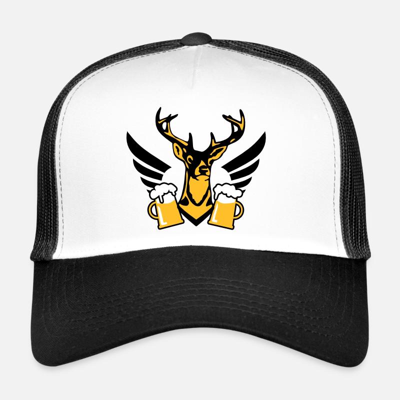 Chic Hirsch aile bière d'une chope de bière Casquette trucker 