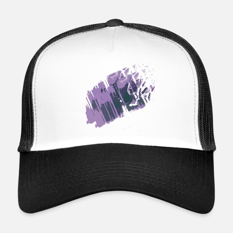 Colorsplash / Graffiti paint blob - Trucker Cap - white/black