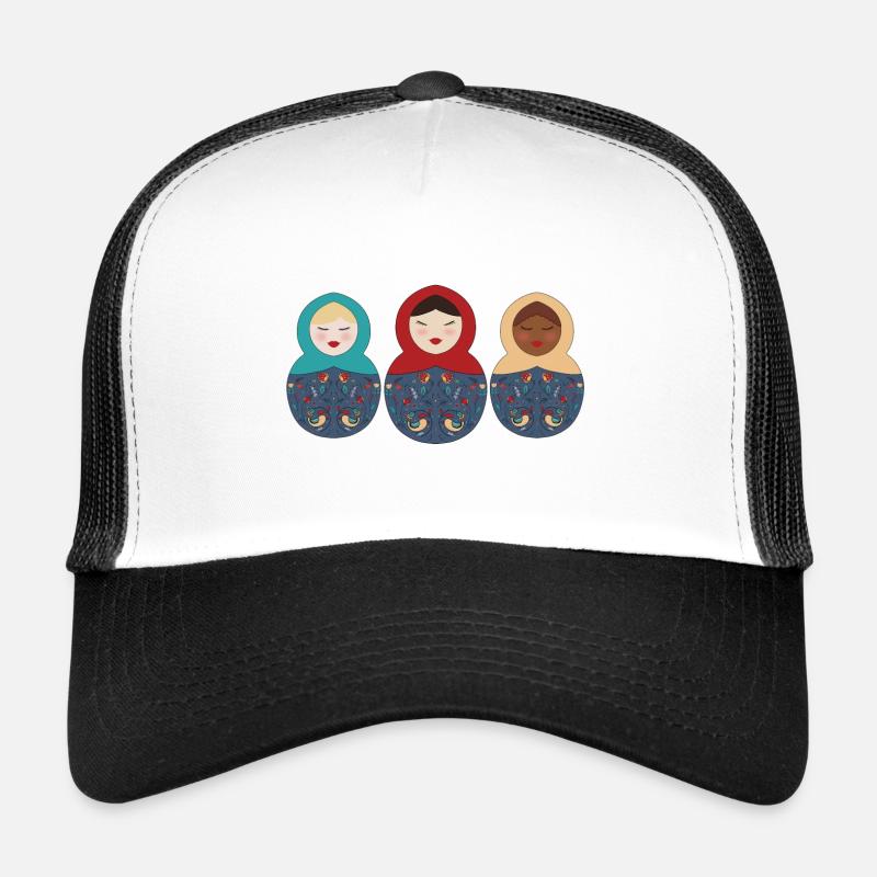 Russian matroshka matryoshka matryoshka - Trucker Cap - white/black