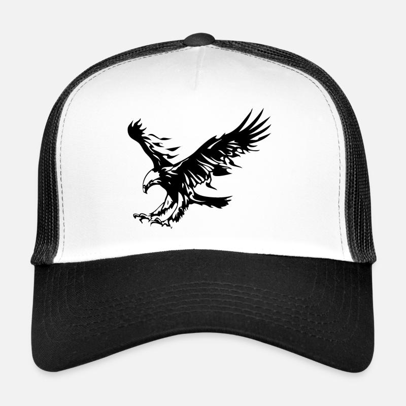 eagle adler - Trucker Cap - Weiß/Schwarz