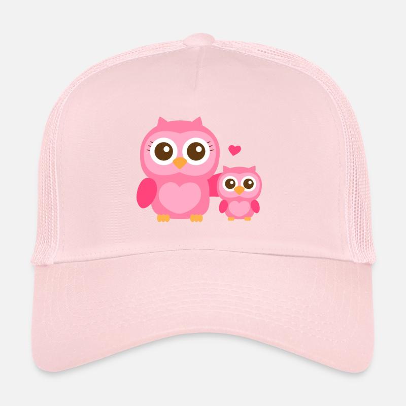 Mignon hibou maman et enfant Casquette trucker 