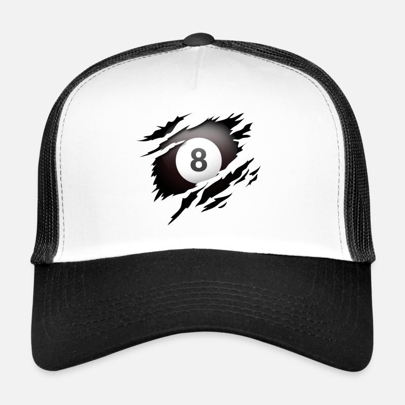 Billard de piscine au coeur Casquette trucker 