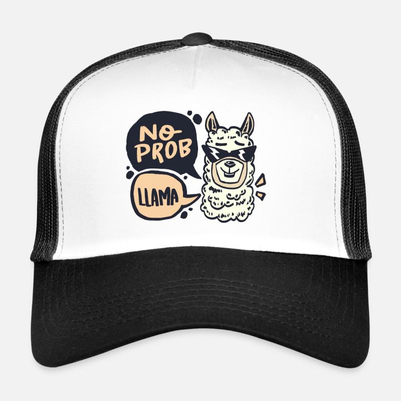 Lama Problem Alpaka Lustig Kamel no prob llama Trucker Cap