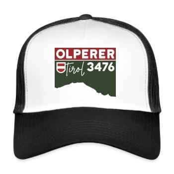 Olperer Besteigung Bergtour Hochtour Tour Tirol - Trucker Cap - Weiß/Schwarz - Vorne
