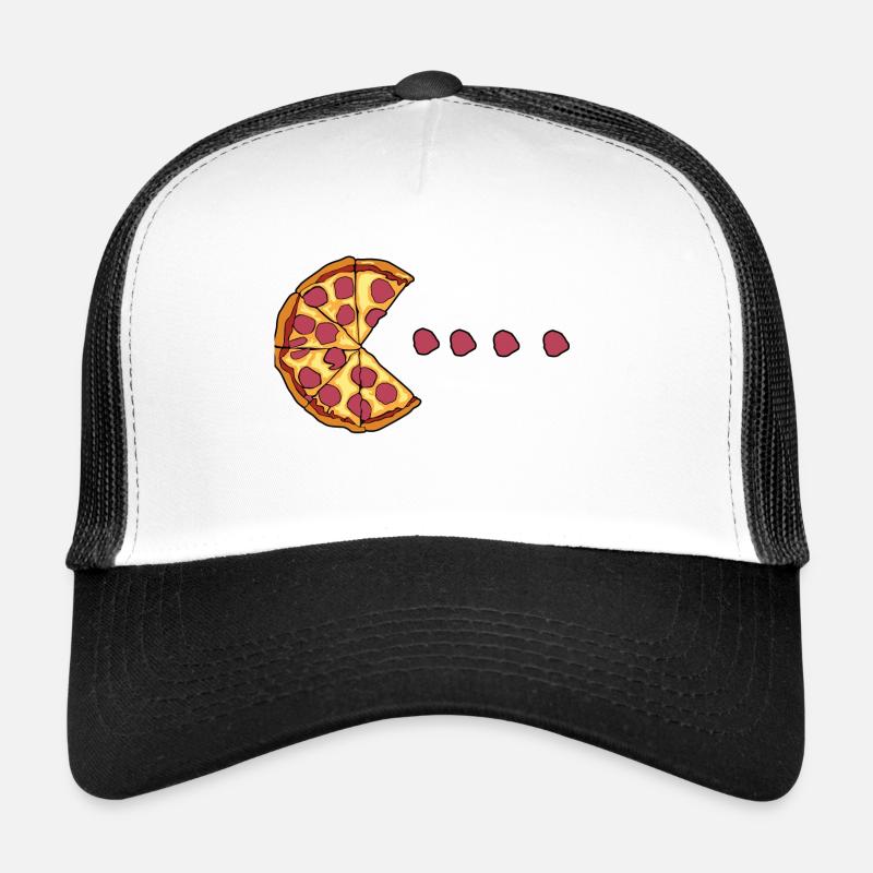 Pizza eats salami - Trucker Cap - white/black