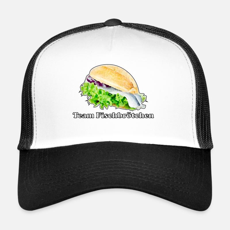 Team Fischbrötchen - Trucker Cap - Weiß/Schwarz