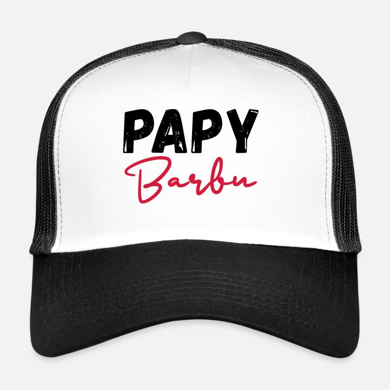 papy barbu - Casquette trucker  - blanc/noir
