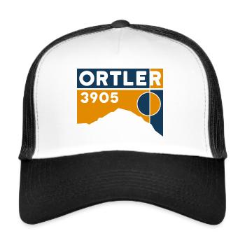 Ortler Tour Besteigung Bergtour Skitour Souvenir - Trucker Cap - Weiß/Schwarz - Vorne