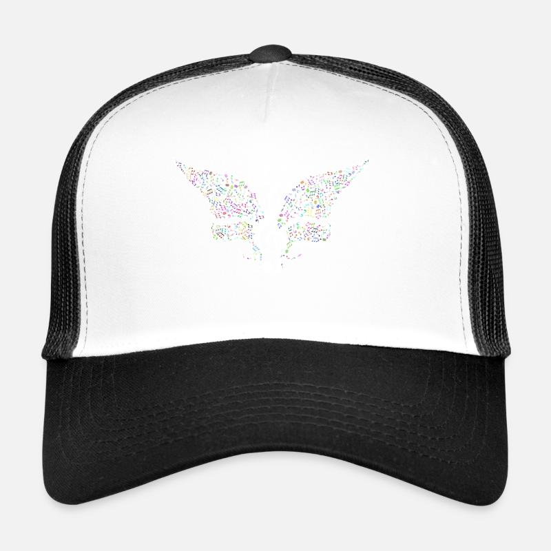 Music butterfly4 - Trucker Cap - white/black