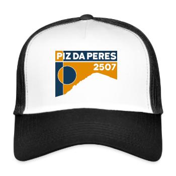 Piz da Peres Randonnée Escalade Dolomites Souvenir - Casquette trucker  - blanc/noir - Devant