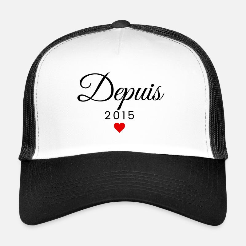 Ensemble depuis 2015 - Casquette trucker  - blanc/noir