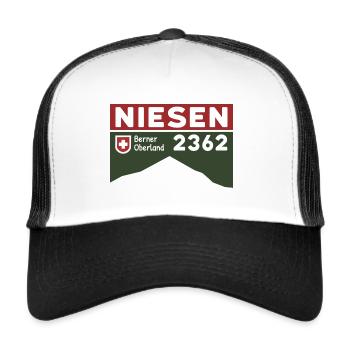 Niesen Montagne Randonnée Randonnée Piste Cyclable Souvenir - Casquette trucker  - blanc/noir - Devant