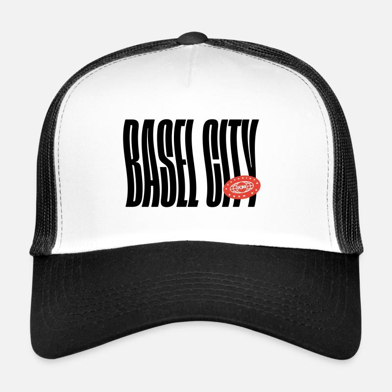 Basel City - Trucker Cap - Weiß/Schwarz