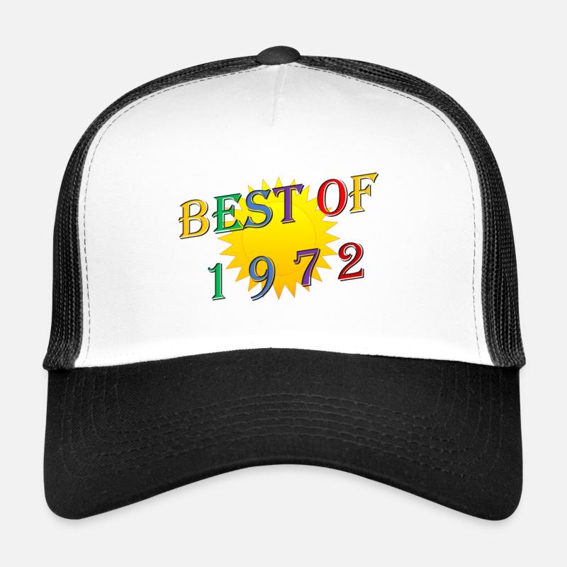 Sonne 1972 - Trucker Cap - Weiß/Schwarz