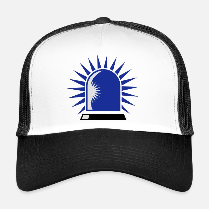 rotating blue beacon light Trucker Cap