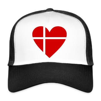 Dänemark - Trucker Cap - Weiß/Schwarz - Vorne