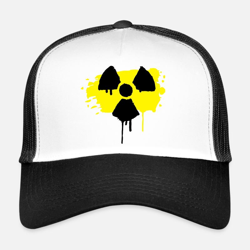 Radioaktiv Zeichen als Graffiti Trucker Cap