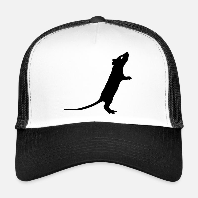 Ratte - Trucker Cap - Weiß/Schwarz