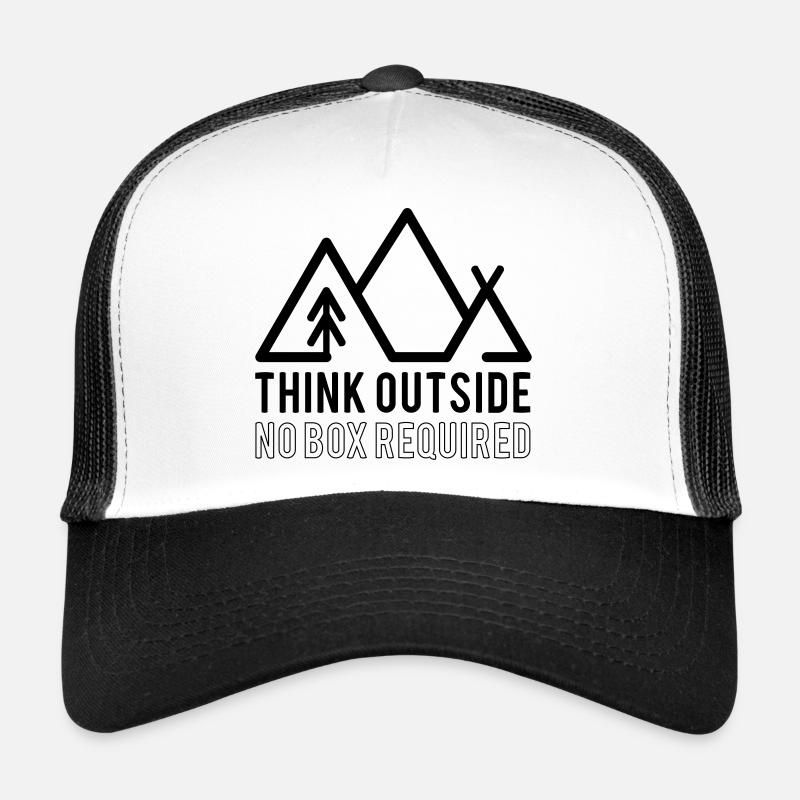 Pensez à l'extérieur sans citation requise Casquette trucker 