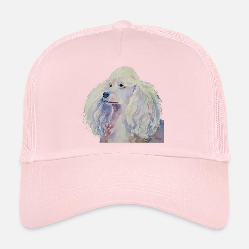 poodle standard white Trucker Cap