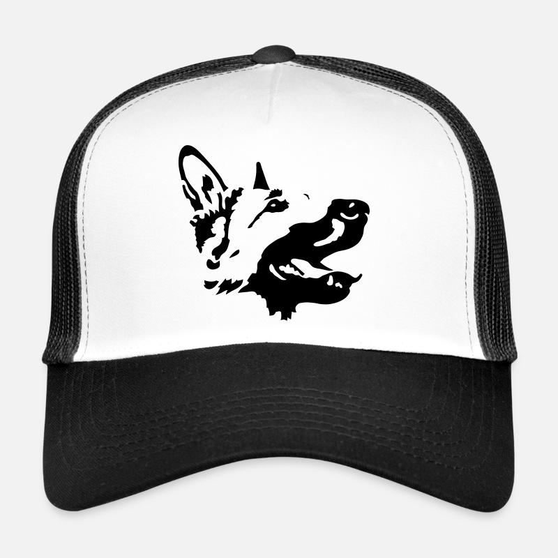 Schäferhund - Trucker Cap - Weiß/Schwarz