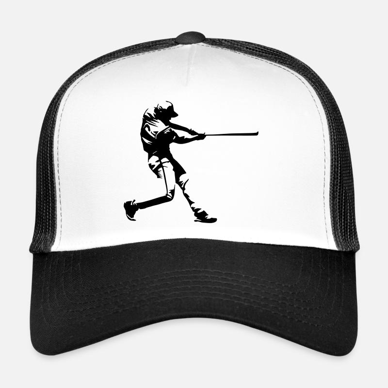 Baseball - Baseballspieler - Trucker Cap - Weiß/Schwarz