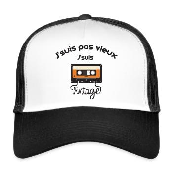 Ich bin nicht alt ich bin vintage - Trucker Cap - Weiß/Schwarz - Vorne